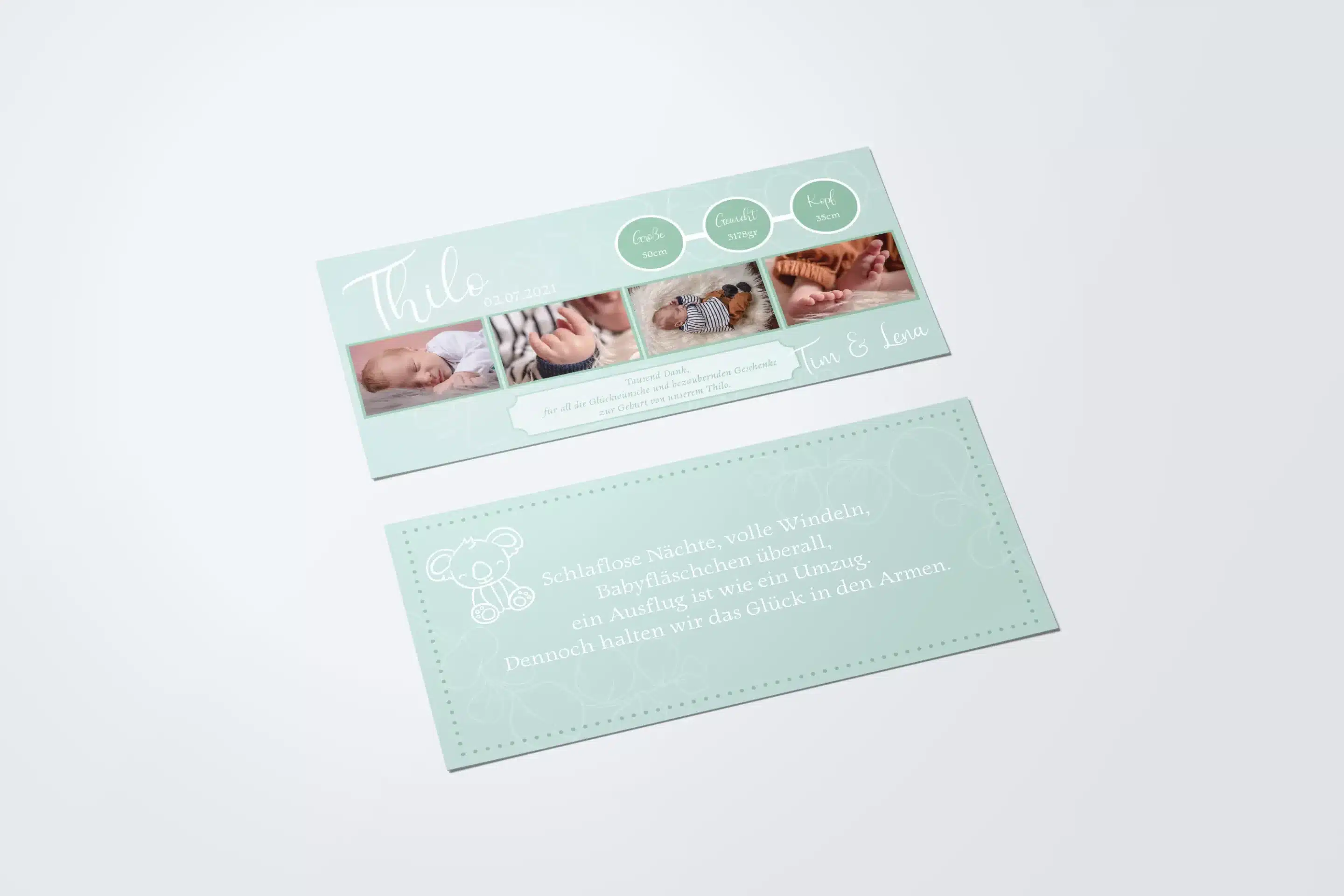 Grafikdesign 10 Grafikdesign - Printmedien Danksagungskarte zur Geburt