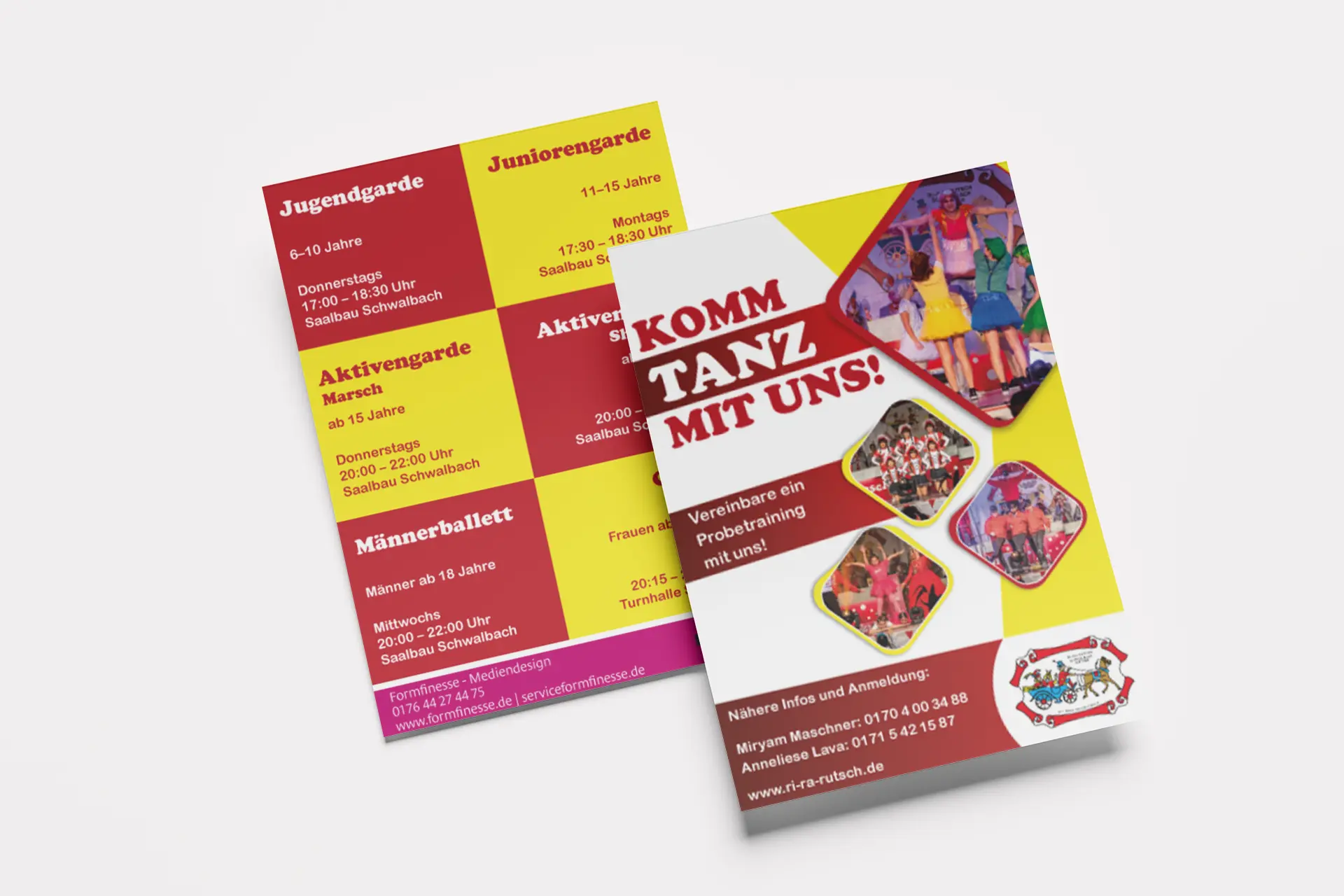 Grafikdesign 13 Flyergestaltung zur Mitgliederakquise KG Ri-Ra-Rutsch